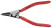 Forceps for external locking rings, straight. sponges, posad. size Ø 3 - 10 mm, tip Ø 0.9 mm, L-140 mm, black, 1-k handles