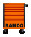 Инструментальная тележка с 6 ящиками и защитными бортами, оранжевая