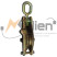 Mounting block (outlet) with MB 10-1U eyelet (1 ton, 1 pulley, galvanized housing) MALIEN