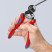 Cable cutter, cut: cable Ø 6 mm, extra strong cable (1960 N/mm2) Ø 4 mm, spring, L-160 mm, black, 2-k handles, holder