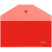 Envelope folder on the button STAMM C6, 180mkm, plastic, transparent, red