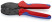 KNIPEX PreciForce® press pliers, open plugs, non-insulated. (2.8 + 4.8 mm), number of sockets: 4, 0.1 - 2.5 mm2 (27 -13 AWG), L-220 mm