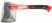 The axe is forged steel, reinforced fiberglass handle 800 gr.