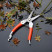 Garden pruner 200 mm with a narrow blade. and the whole machine. handle, steel 65MN // HARDEN
