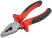 Optima combination pliers, two-tone rubberized handles, 165 mm polished steel