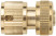 Соединитель, латунь 1/2"