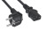 RIPO 1.2m power cable, Schuko-C13 (3*0.5 mm2) 6A, black, angled plug, grounded