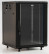 TWB-FC-1566-GP-RAL9004 Wall cabinet 19-inch (19"), 15U, 787x600x600mm, glass door with perforation on the sides, handle with lock, with the possibility of mounting on legs (included), color black (RAL 9004) (disassembled)