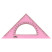 45° triangle, 16cm STAMM, plastic, with protractor, transparent, neon colors, assorted