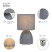 Rivoli Nadine 7042-501 Table Lamp 1 * E14 40W ceramic grey with lampshade
