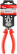 Light combination pliers, plastic handles, 160 mm polished steel