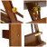 Easel outdoor studio Gamma "Old master", 59,5*59,5*190 (370) see, red lacquered beech