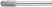 Carbide ball, 6 mm pin, type "C", cylindrical rounded 8x20x65 mm