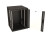 TWB-0666-GP-RAL9004 Шкаф настенный 19-дюймовый (19"), 6U, 367x600х600мм, стеклянная дверь с перфорацией по бокам, ручка с замком, цвет черный (RAL 9004) (разобранный)