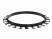 Garden curb 1000 mm height 78 mm black 1 piece