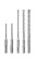 Set of drills SDS+ 5;6x110 mm, 6;8;10x160 mm, 5 pieces, plastic case