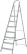 Steel ladder, 8 steps, weight 8.85 kg