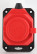 ERA K-1e-RED-IP44 rubber earthing pad 1 socket 16A IP44 red