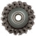 Cup plate, nut M14, steel twisted wire 75 mm