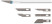 Breadboard knife with 6 blades