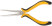 Тонконосы "мини" удлиненные Профи, никелированное покрытие, черно-желтые мягкие ручки 150 мм