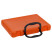 Briefcase 1 compartment STAMM, A4, 275*365*50mm, snap-on, orange