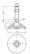 Articulated disc support M12x66 up to 510 kg A00021.1103012066