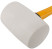 White rubber mallet, fiberglass handle 70 mm ( 680 gr)