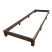 PVC plastic bed 1x3 m height 14 cm, color brown