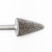 NS613 Rough cone, Ø22.2x31.7mm, 6.3mm pin, 330 Grit