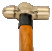 ИБ Молоток с круглым бойком (алюминий/бронза), деревянная рукоятка, 910 г