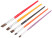 Artistic brushes, natural bristles, wooden handle, flat, set of 5 pcs.