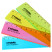 15cm STAMM ruler, plastic, with wavy edge, transparent, neon colors, assorted, European weight