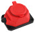 ERA K-1e-RED-IP44 rubber earthing pad 1 socket 16A IP44 red