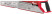Wood hacksaw, large tempered tooth 5 TRI, 2D sharpening, plastic rubberized handle 450 mm