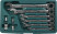 W45110S Набор ключей гаечных комбинированных трещоточных с аксессуарами в кейсе, 8-19 мм, 10 предметов