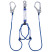 Double adjustable rope sling with shock absorber AKN31