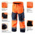 Reflective softshell trousers; orange; size XXXL