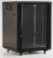TWB-FC-2766-GP-RAL9004 Wall cabinet 19-inch (19"), 27U, 1316x600x600mm, glass door with perforation on the sides, handle with lock, with the possibility of mounting on legs (included), color black (RAL 9004) (disassembled)