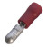 Round plug, insulated 0.25-1.5 4, PVC (pack.100 pcs)
