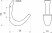 Hook metal one-horn metal SKY chrome matt AKS