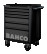 Tool cart with 6 drawers and protective sides, black