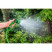 Pistol-type sprinkler 7 functions with smooth adjustment of water pressure with the thumb