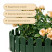 Plastic garden fence for a flower bed 3 meters Geoplastboard green