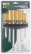 CRV steel screwdrivers, magnetic tip, yellow plastic handles, on holder, set of 6 pcs.