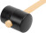 Rubber mallet, wooden handle 90 mm ( 1200 gr )