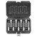 End heads with bit-insert Torx 1/2", T20 - T60, length., set of 9 pcs, plast. case