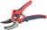 Pruner, cutting edges butt to anvil, adjustable. openings, belt spring, rubberized. handles 210 mm