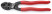 KNIPEX CoBolt® bolt cutter, head 20°, L-200 mm, cut: hole. soft. Ø 6 mm, cf. Ø 5.2 mm, TV. Ø 4 mm, royal. string Ø 3.6 mm, black, 1-k handles