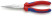 Плоскогубцы механика, плоскокруглые губки с крестовой насечкой, L-200 мм, хром, 2-к ручки